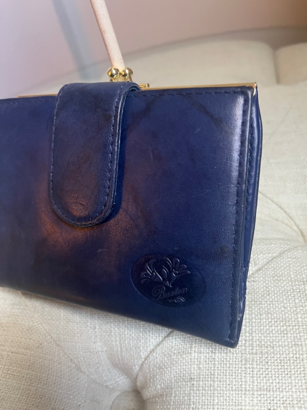 Julia Buxton Heiress Cardex Navy Blue Exterior Leather Women's Wallet - Picture 3 of 12